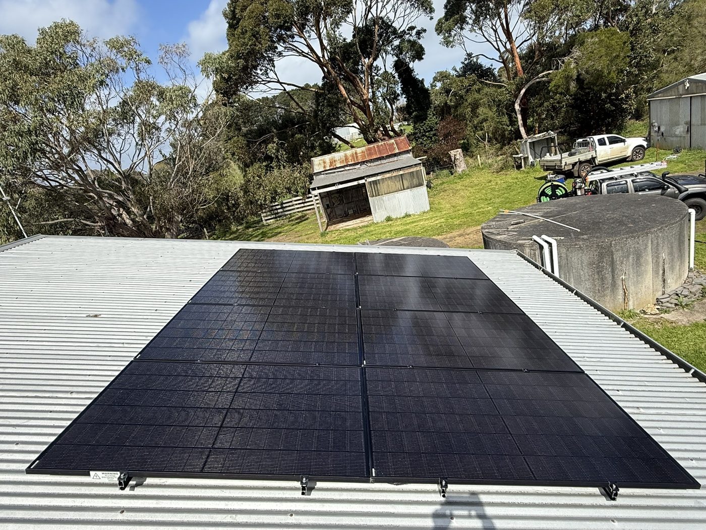 Solar panels after cleaning