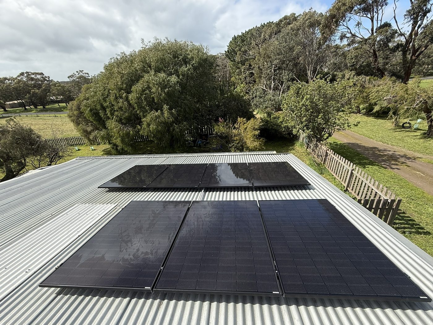 Solar panels after cleaning
