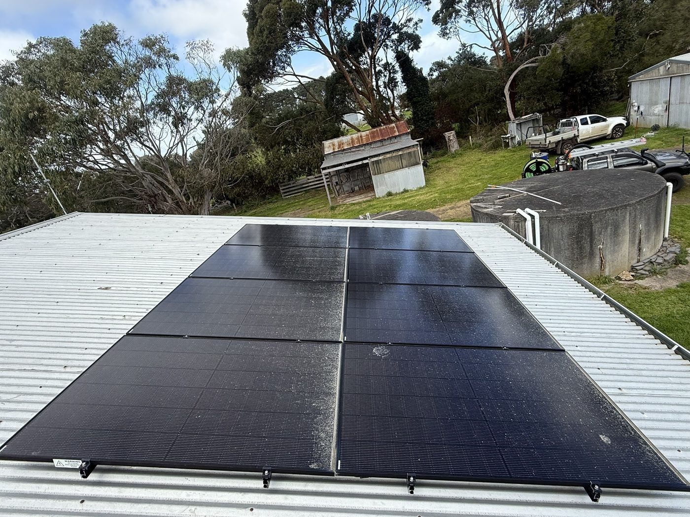 Solar panels before cleaning