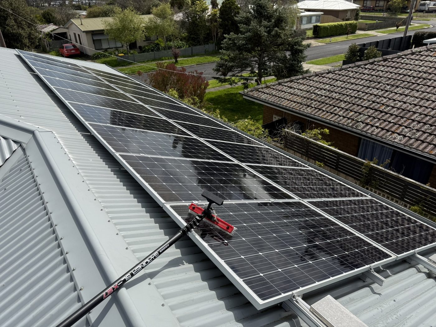 Clean solar panels after cleaning