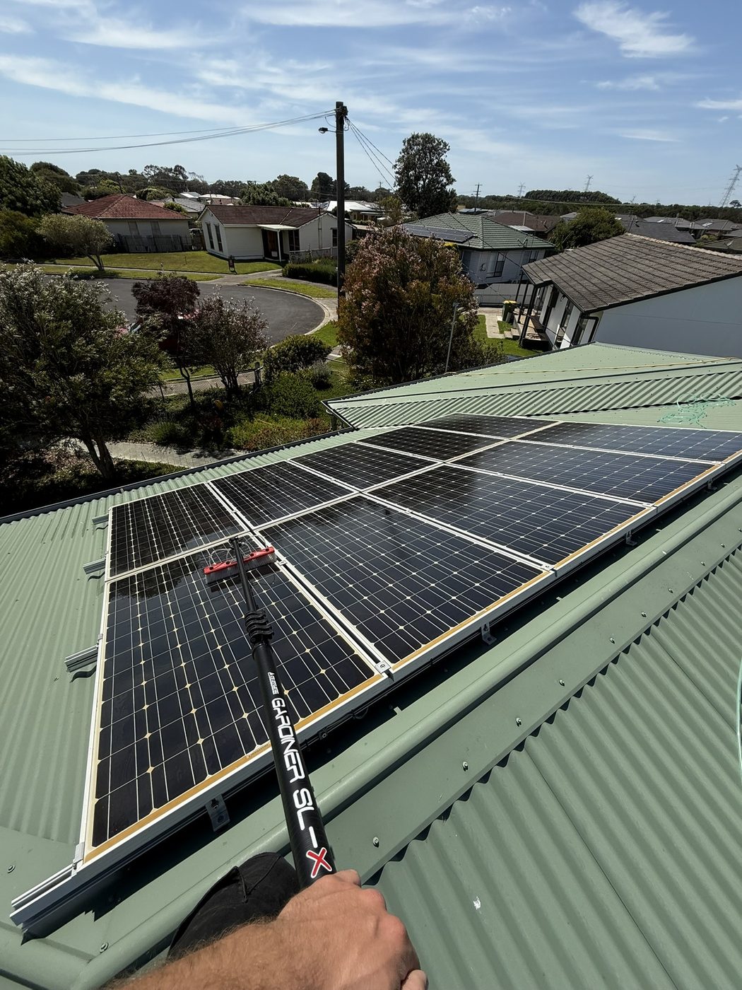 Solar panels after cleaning
