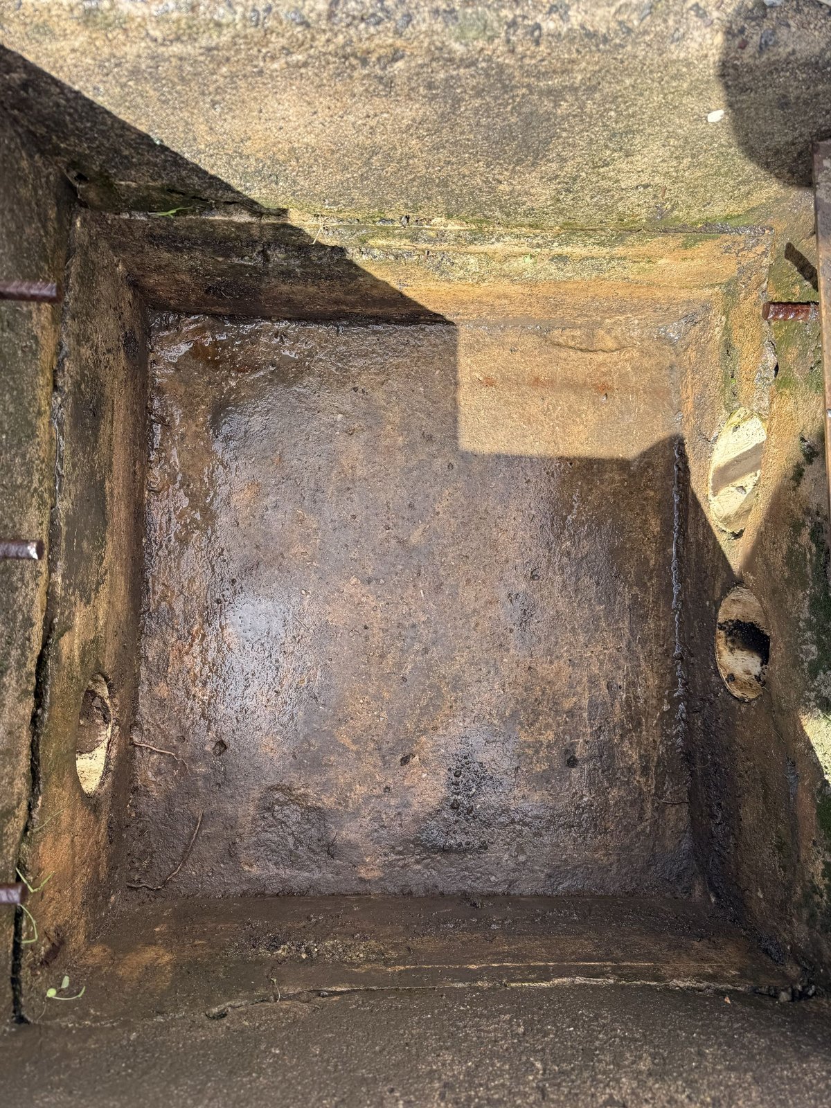 Stormwater drain after clearing